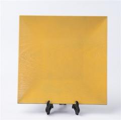 Wholesale Elegant Plastic Square Gold Disposable Plates