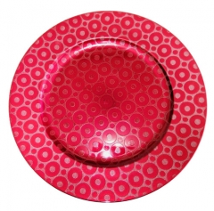 Cheap Wholesale Round Gold Charger Plate Plastic