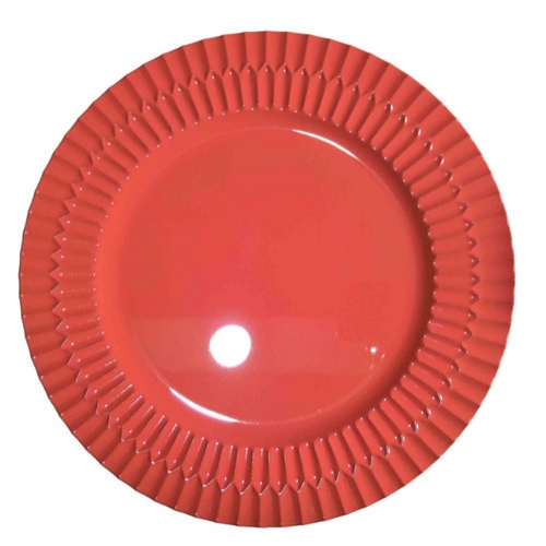 Wedding Decoration Red Beaded Charger Plate Plastic Wholesale