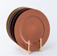 Under Plate 13 inch Plastic Gold Charger Plate Wholesale