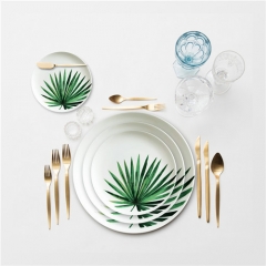 Fine Bone China Chaffing Dishes Leaf Fashionable Dinnerware Set