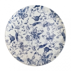 Wholesale Blue Porcelain Pizza Plate For Wedding Rental