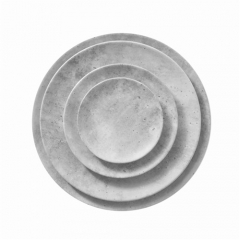 Rustic Restaurant Plates Vaisselle Stone Ceramic Plate Grey