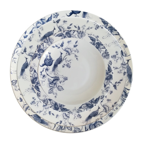 Wholesale Blue Porcelain Pizza Plate For Wedding Rental