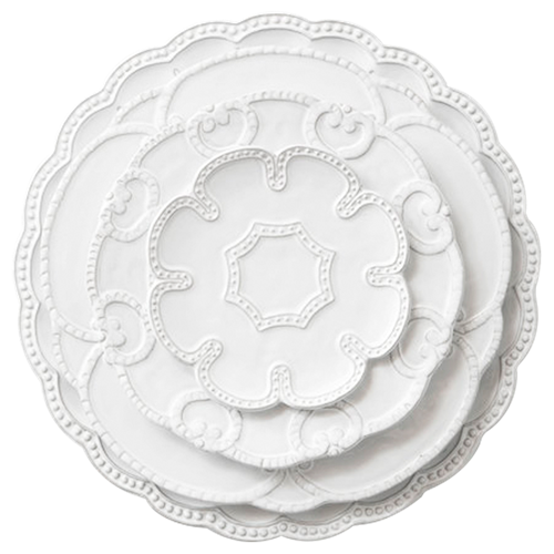 Wholesale 13 inch Elegant Embossed Ceramic Charger Plate Dishes For Wedding Restaurant