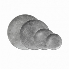 Rustic Restaurant Plates Vaisselle Stone Ceramic Plate Grey