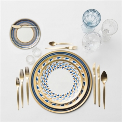 Customized Ceramic Plates Porcelain Dinner Set For Wedding
