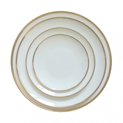 Gold Rimmed Wedding Rental Charger Platter Serving Under Dishes Show Plates