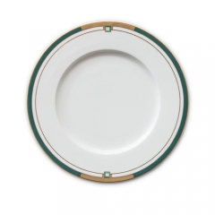 Wholesale Bone China Ceramic Flat Plate For Wedding And Restaurant