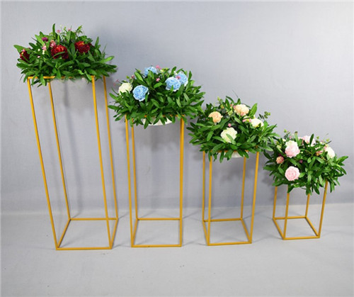 Wholesale Wedding Gold Metal Iron Flower Stand Centerpiece