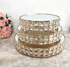 Cake Stand Vase Mirror Metal Stand Crystal Centerpiece Wholesale