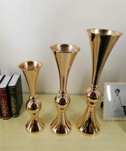 Hot Sale Metal Gold Flower Stand Centerpieces For Party