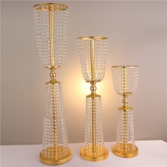 Customized Gold Metal Vase Big Fower Artificial Flowers For Sale