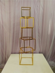 Wholesale Wedding Gold Metal Iron Flower Stand Centerpiece