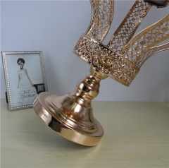 Popular Tall Golden Flower Stand Metal Candle Holder