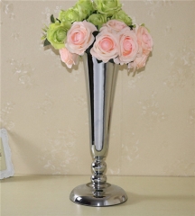 Silver Tall Iron Flower Vase Stands Decoration For Wedding