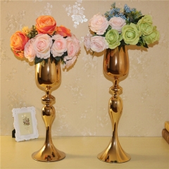 Wedding Flower Arrangement Road Lead Plating Wrought Iron Vase