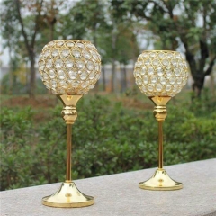 Tall Golden Silver Flower Stand Metal Candle Holder Centerpieces