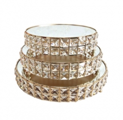 Cake Stand Vase Mirror Metal Stand Crystal Centerpiece Wholesale