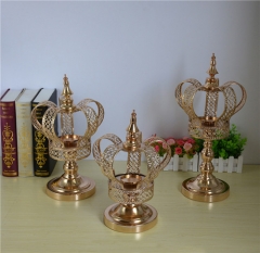 Popular Tall Golden Flower Stand Metal Candle Holder