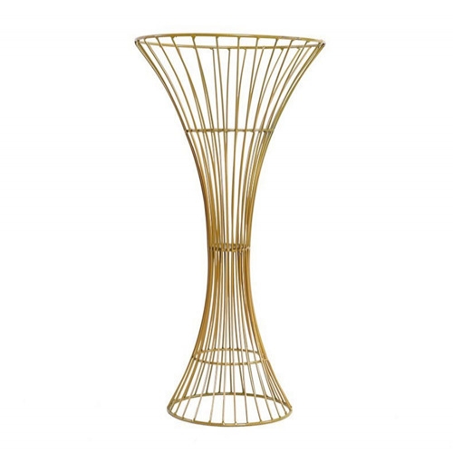Flower Holder Metal Gold Glass Vase For Table Centerpieces