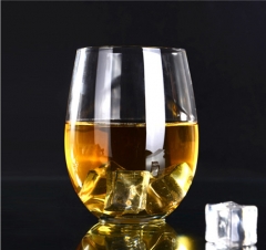 Wholesale Transparent Clear Handblown stemless wine glass