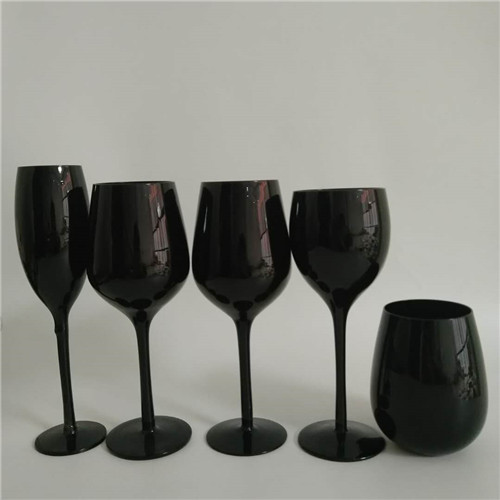 Wholesale Black Colored Champagne Flute Martini Wine Glass