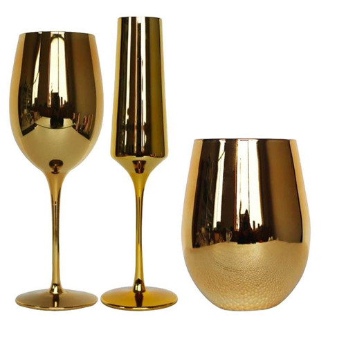 Fashionable Electroplated Rose Gold Silver Colored Wine Glass