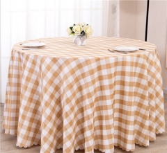Wholesale Classic Polyester Spun Checkered Table Cloth Factory