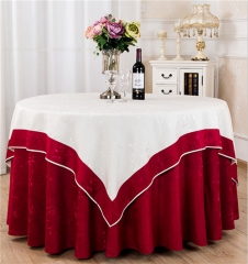 Luxury Embroidery Wedding Table Cloth For Restaurant