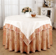 Wholesale Luxury Wedding And Hotel Double Round Table Cloth