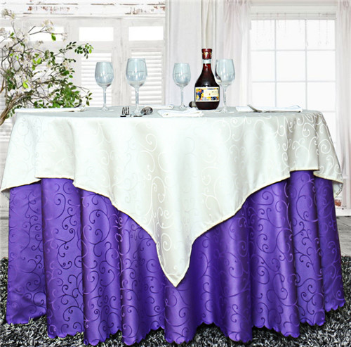 Luxury Double Layer Round Wedding Table Linen Tablecloth