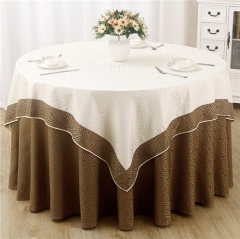 Double Layer Round Table Cover Polyester For Wedding Event