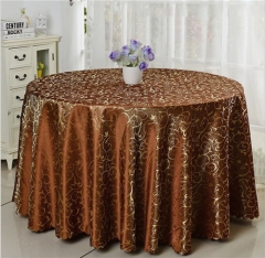 Wholesale elegant polyester embroidered wedding table linens