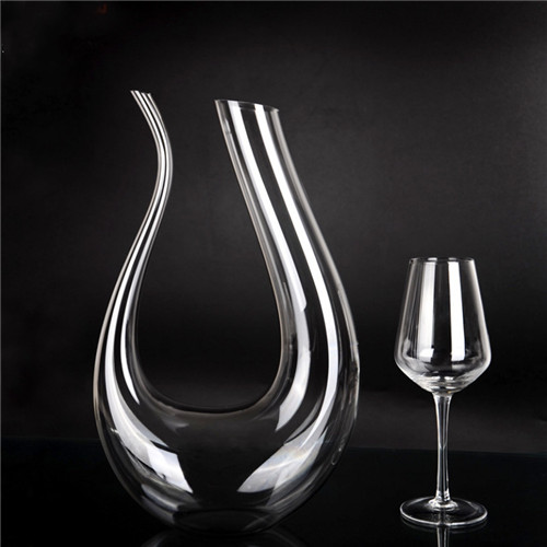 Wholesale Handmade Unique Clear Glass Wine Decanter