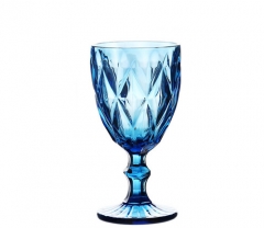 Elegant Design Hand Pressed Colored Water Glass Cup