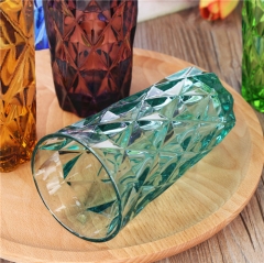 Cylinder Colored Hand Pressed Tumbler Glassware Wholesale