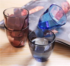 Wholesale Blue Purple Colored Wine Tumbler Glass Cup