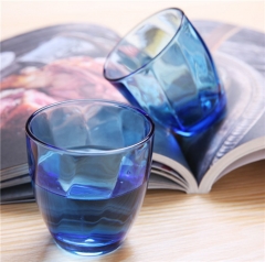 Wholesale Blue Purple Colored Wine Tumbler Glass Cup