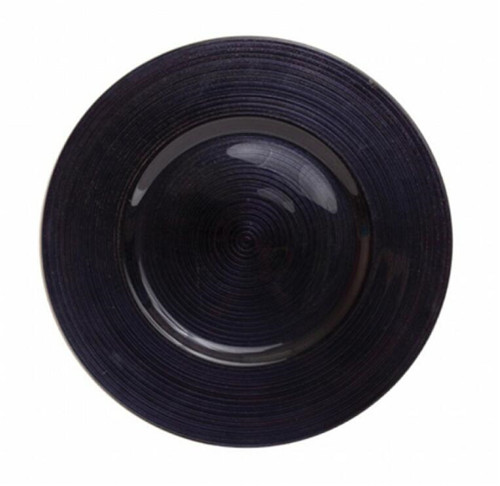 black glass charger plates