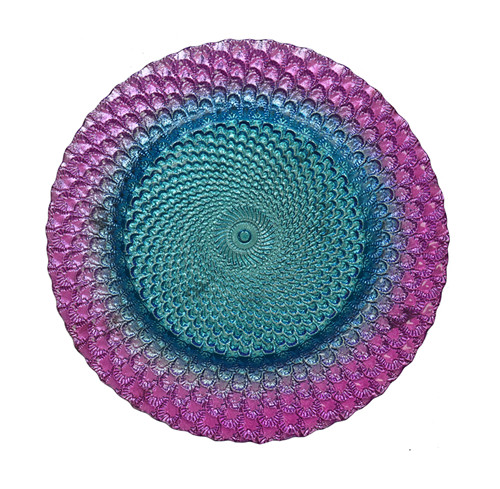 purple colored elegant charger plate