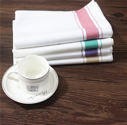 Fancy Polyester Plain Dyed White Blush Pink Table Napkins