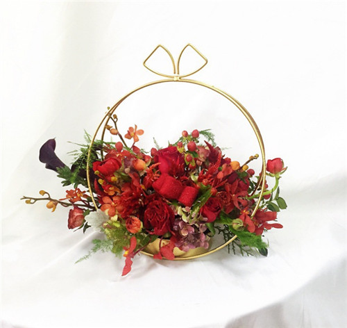 Luxury Metal Gold Wedding Centerpieces Flower Stand