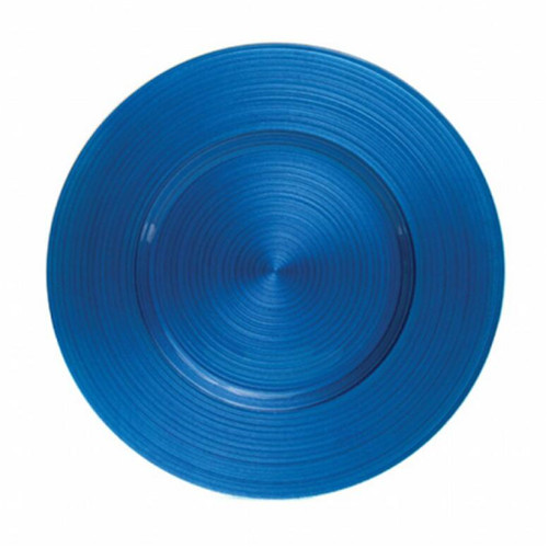 blue glass charger plates