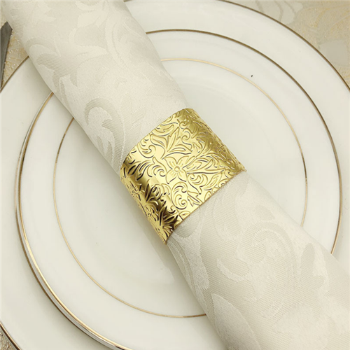 Wedding Party Dinner Table Decoration Gold Napkin Holder