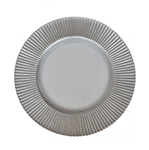 silver charger plates wedding decoration