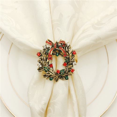 New Year Fashion Christmas Garland Napkin Ring Holder