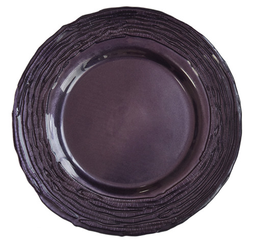 colorful glass charger plate