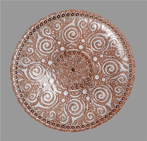rose gold charger plate