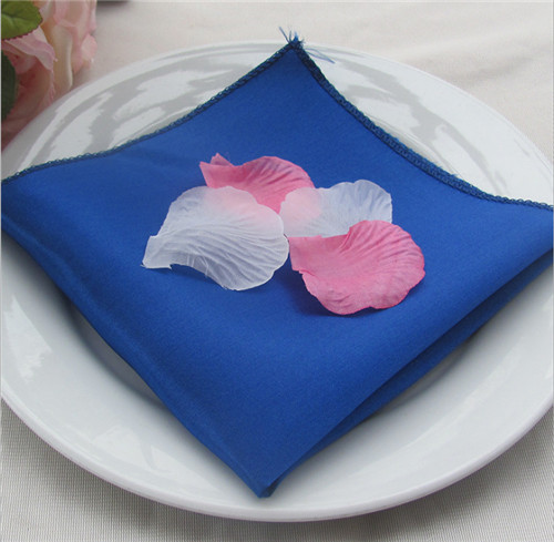 Luxury 100% Blue Polyester Dining Table Napkins